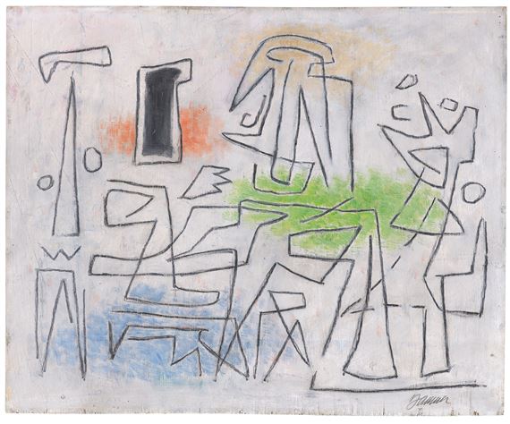 ”Im Palast”. by Willi Baumeister, 1945