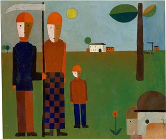 ”Ländliche Familie (Familie Jatho)” (”Die Landarbeiter”). - Franz Wilhelm Seiwert