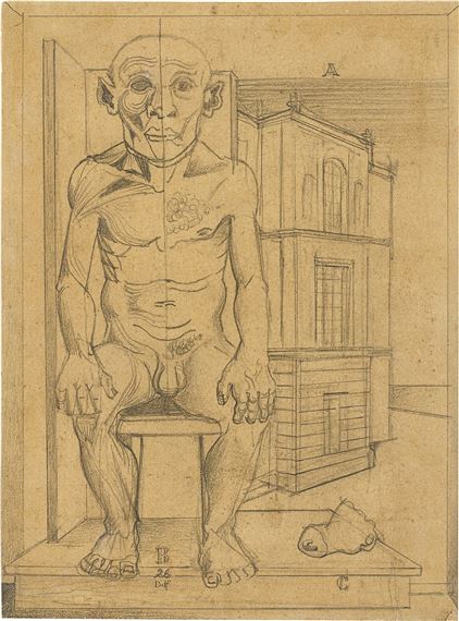 ”Akademiemodell (Anton, der ehemalige ,Rhinroller‘ 80 Jahre)”. by Gottfried Brockmann, 26