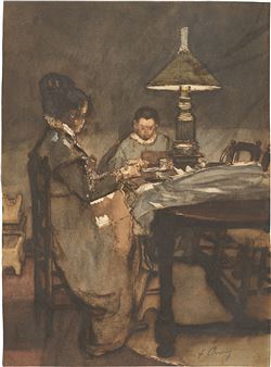 送料無料　フランソワ・ボンヴァン Franois Bonvin 銅版画1861年 Francois_Bonvin_-