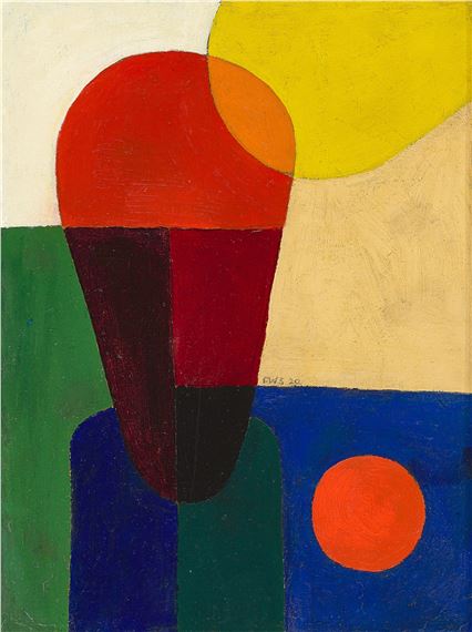 ”Stark abstrahierte Halbfigur”. by Franz Wilhelm Seiwert, 20