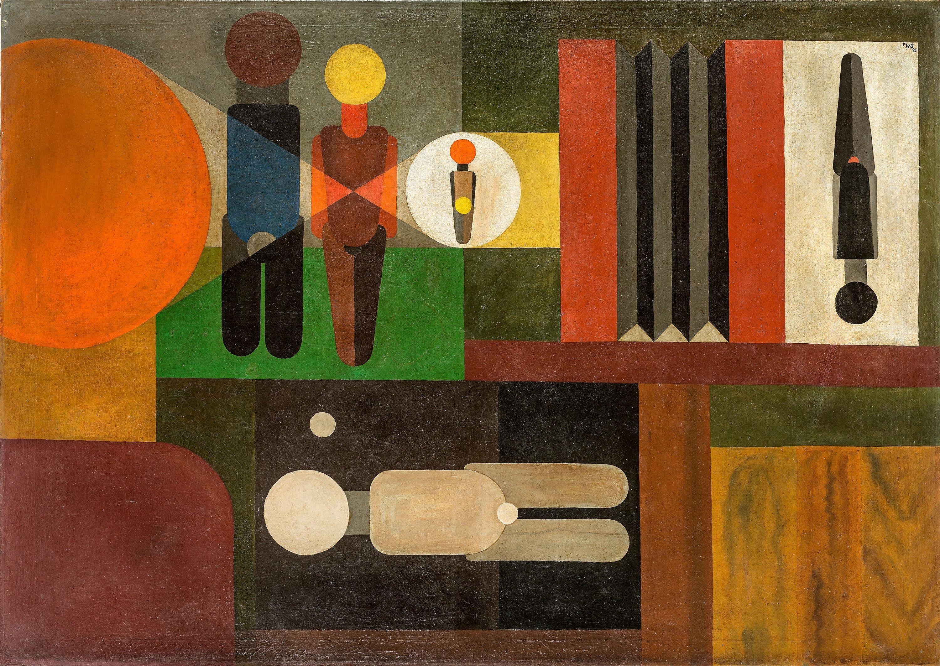 Artwork by Franz Wilhelm Seiwert, ”Wandbild für einen Fotografen”., Made of Oil on canvas