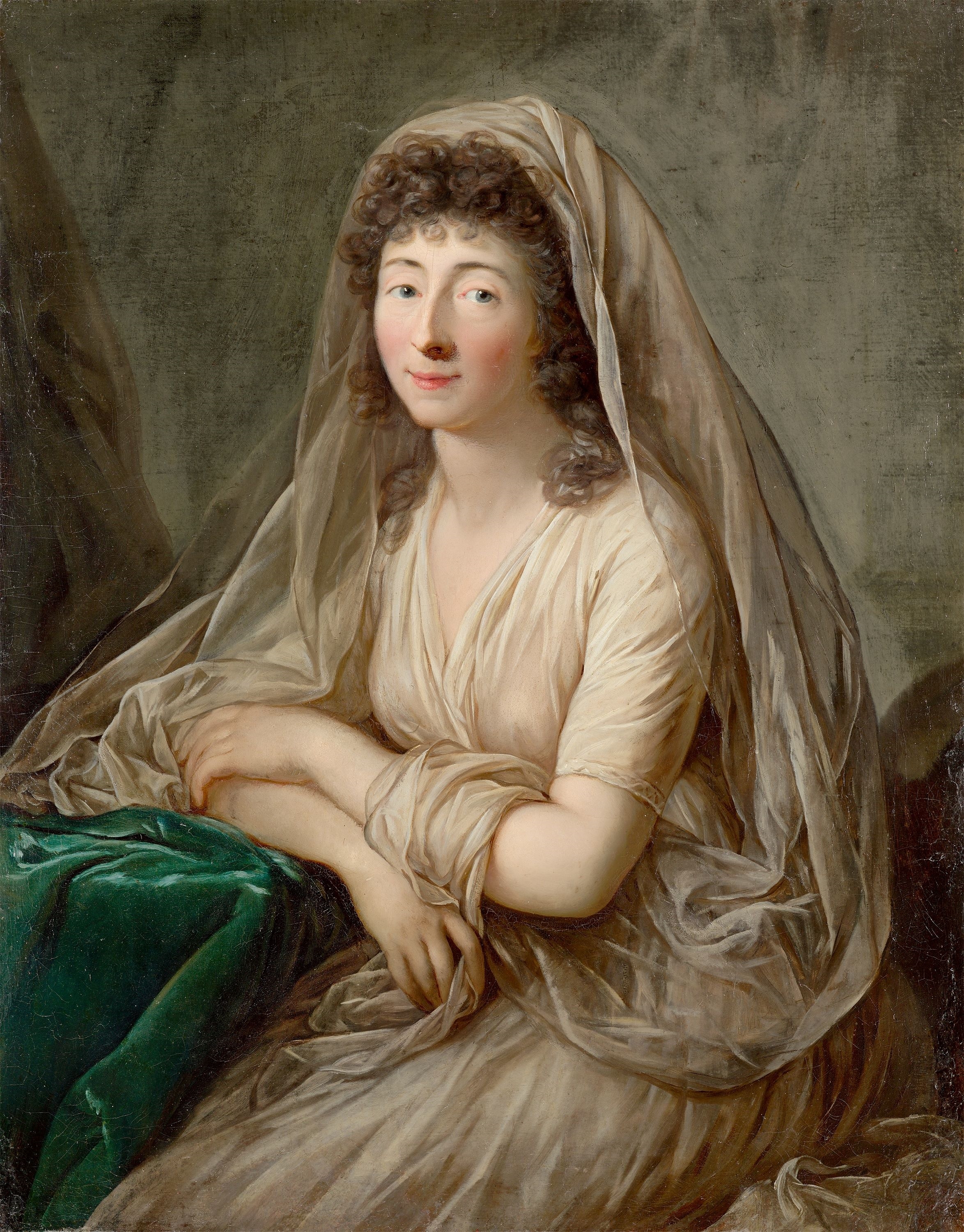 Portrait of Duchess Dorothea von Courland. by Anton Graff, Circa 1785