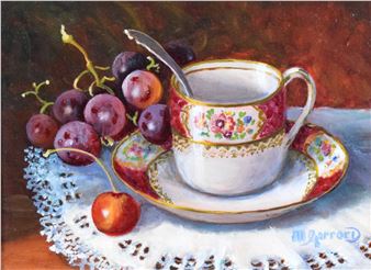 Tea Cup with Grapes - Maurice Gerrard