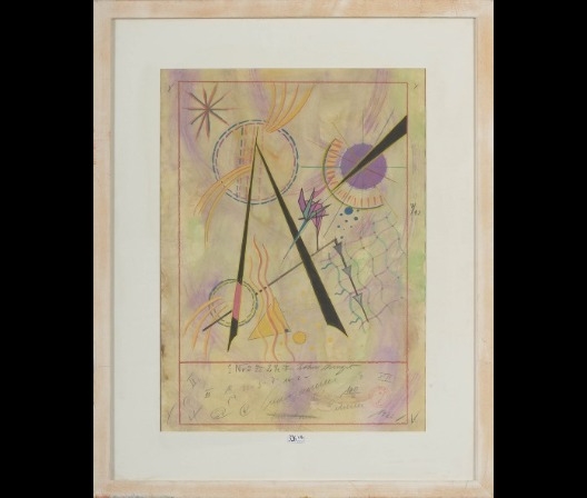 Composition géométrique et annotée by Lothar Schreyer, 1922