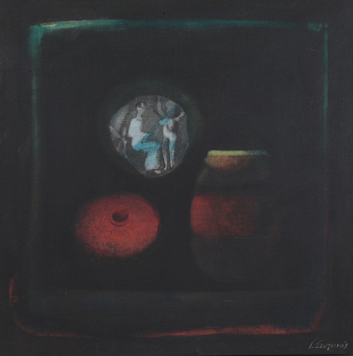 Artwork by George Skoteinos, Minoan seal, Made of Oil on canvas