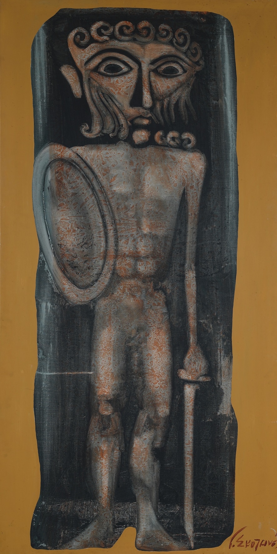 Artwork by George Skoteinos, Warrior, Made of Acrylic on canvas