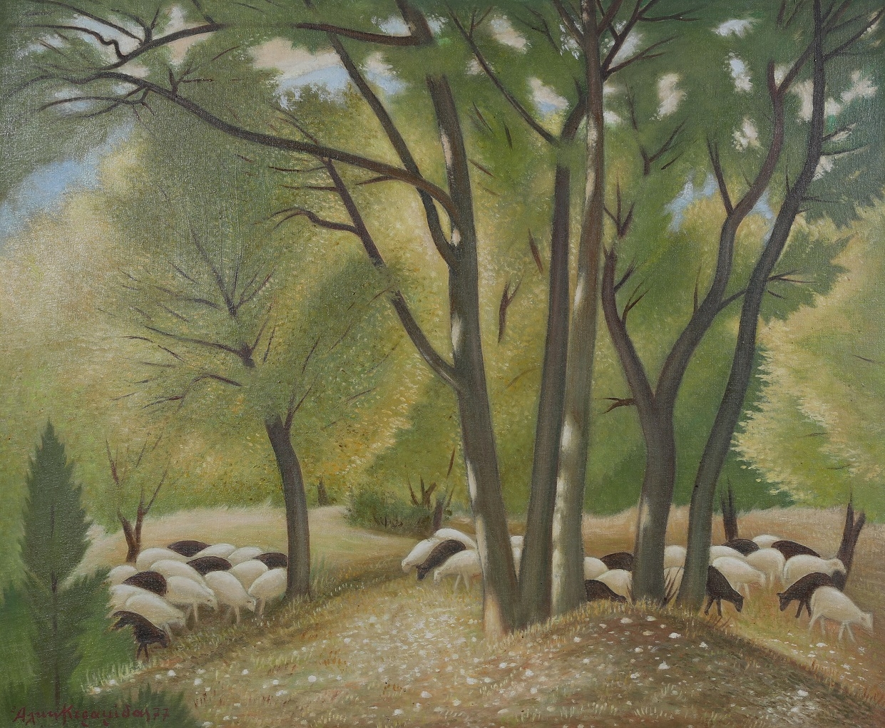 Artwork by Alkis Keramidas, Roumeli, Made of Oil on hardboard