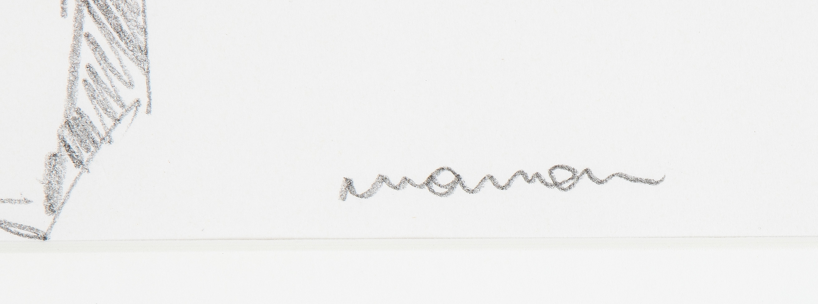 Artwork by Peter Mandl, Modellstudie, Made of pencil drawing