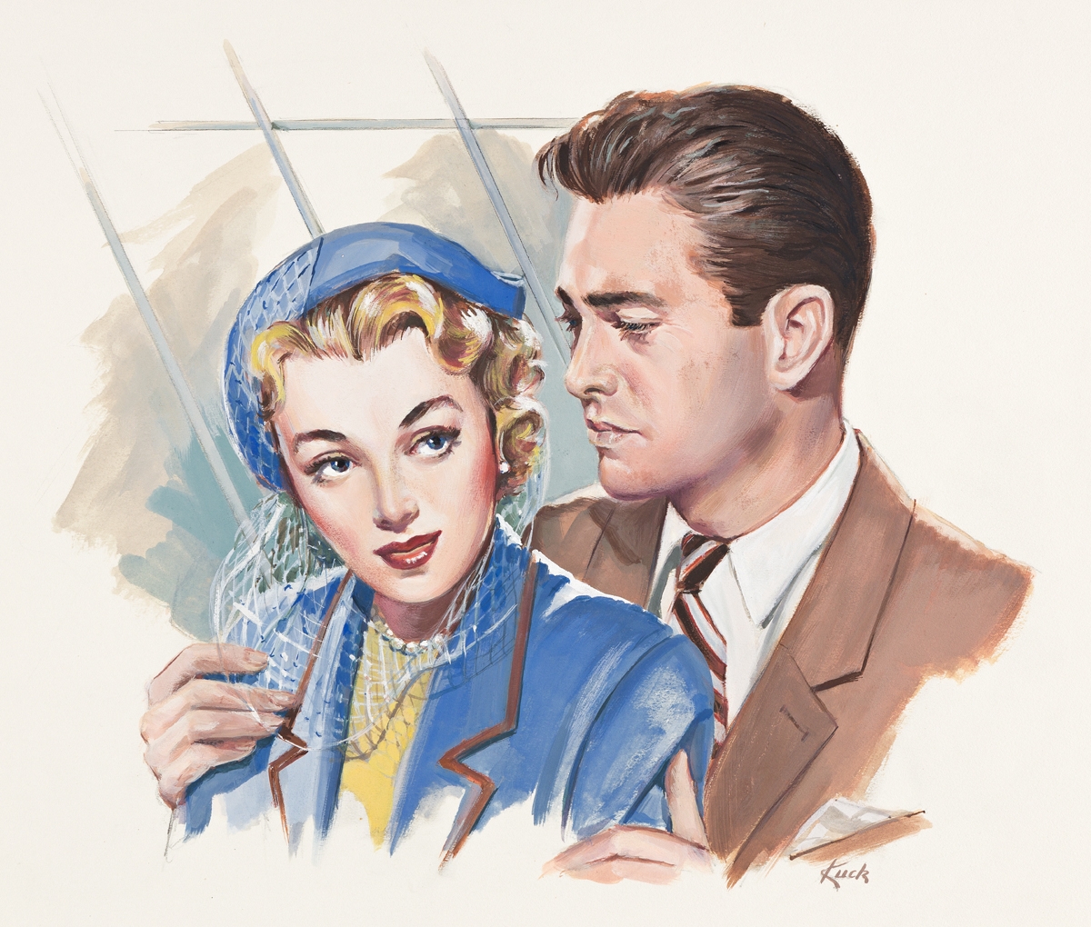 T. J. Kuck | Blonde Pin-Up Dressing, Brown & Bigelow calendar ...