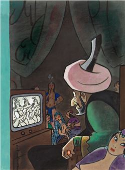 TV in the Harem. - Rea Irvin