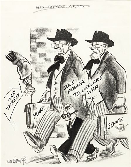Rube Goldberg | Group of three Cold War-era political cartoons. | MutualArt