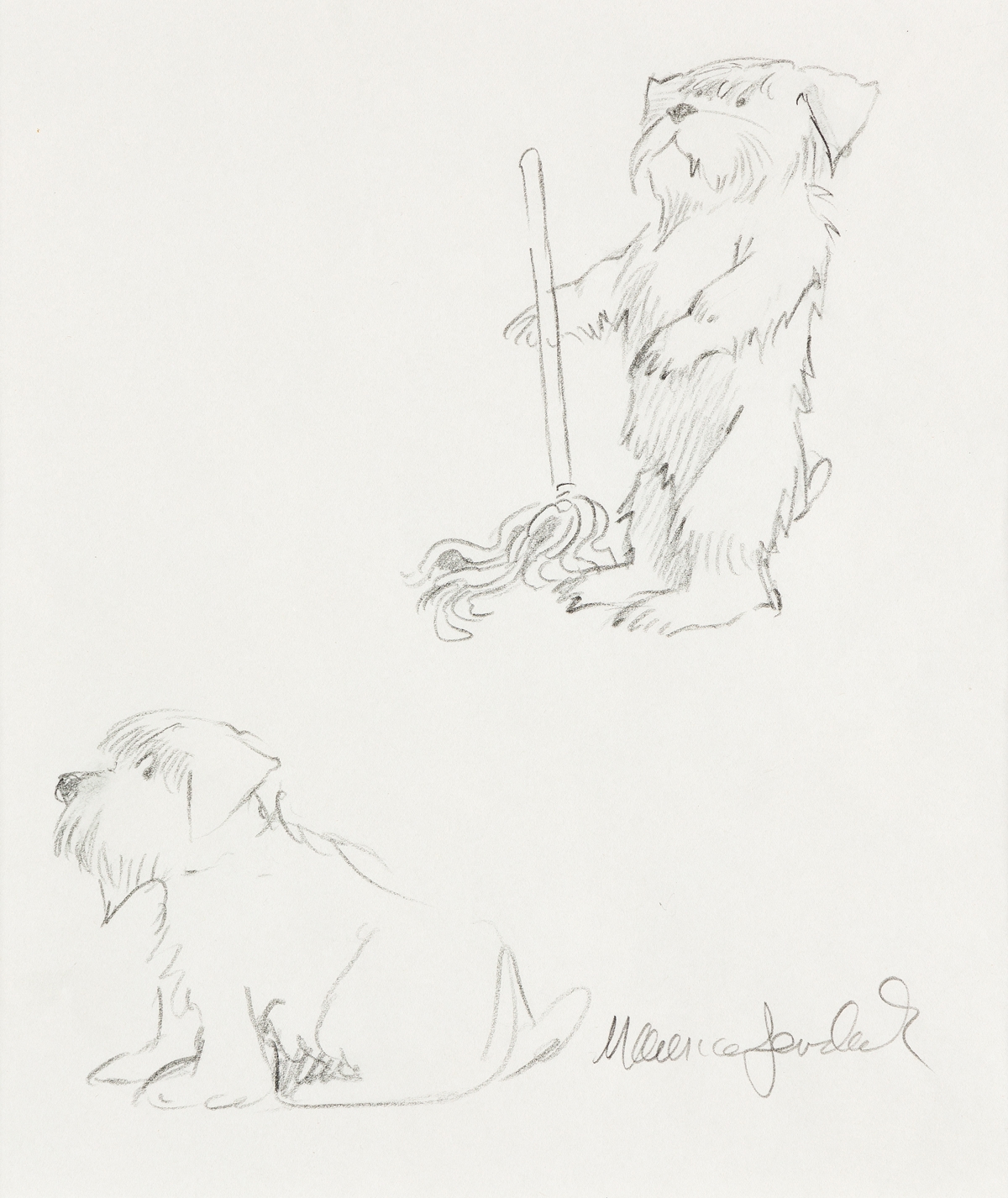 Artwork by Maurice Sendak, Jennie., Made of Graphite on thin paper