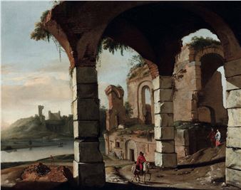 Paesaggio con ruderi e figure - Pieter Anthonisz van Groenewegen