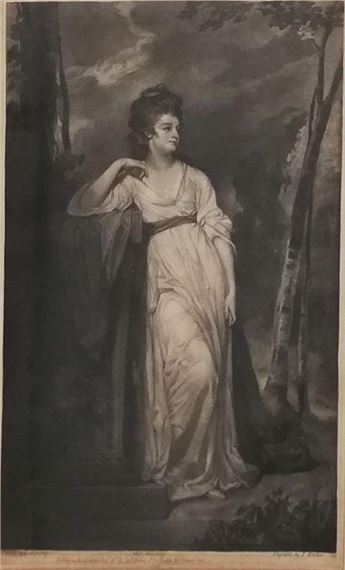 Portrait of Frances Woodley, Mrs Henry Bankes the Younger by George Romney, James Walker Tucker, Dec. 12th 1781