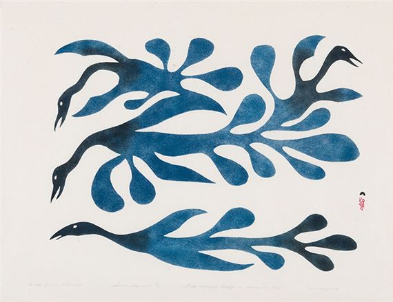 Birds from the Sea by Kenojuak Ashevak, dated 1960