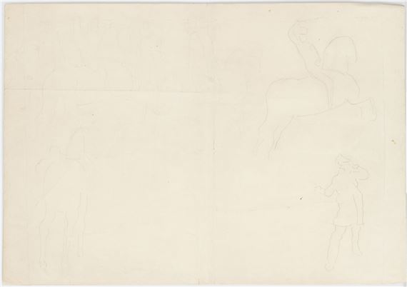 Etude pour "Le départ des étudiants d'Iéna", by Ferdinand Hodler, vers 1908