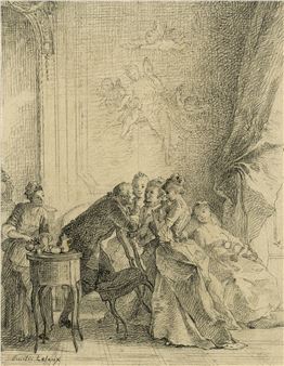 Les médisances de l'Abbé - Louise Émilie Leleux-Giraud