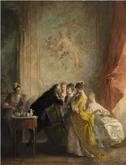 Les médisances de l'Abbé - Louise Émilie Leleux-Giraud