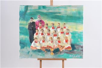 LES ENFANTS DE COEUR AVEC L'ÉVÊQUE ET LE CURÉE - Onyx de Vritz