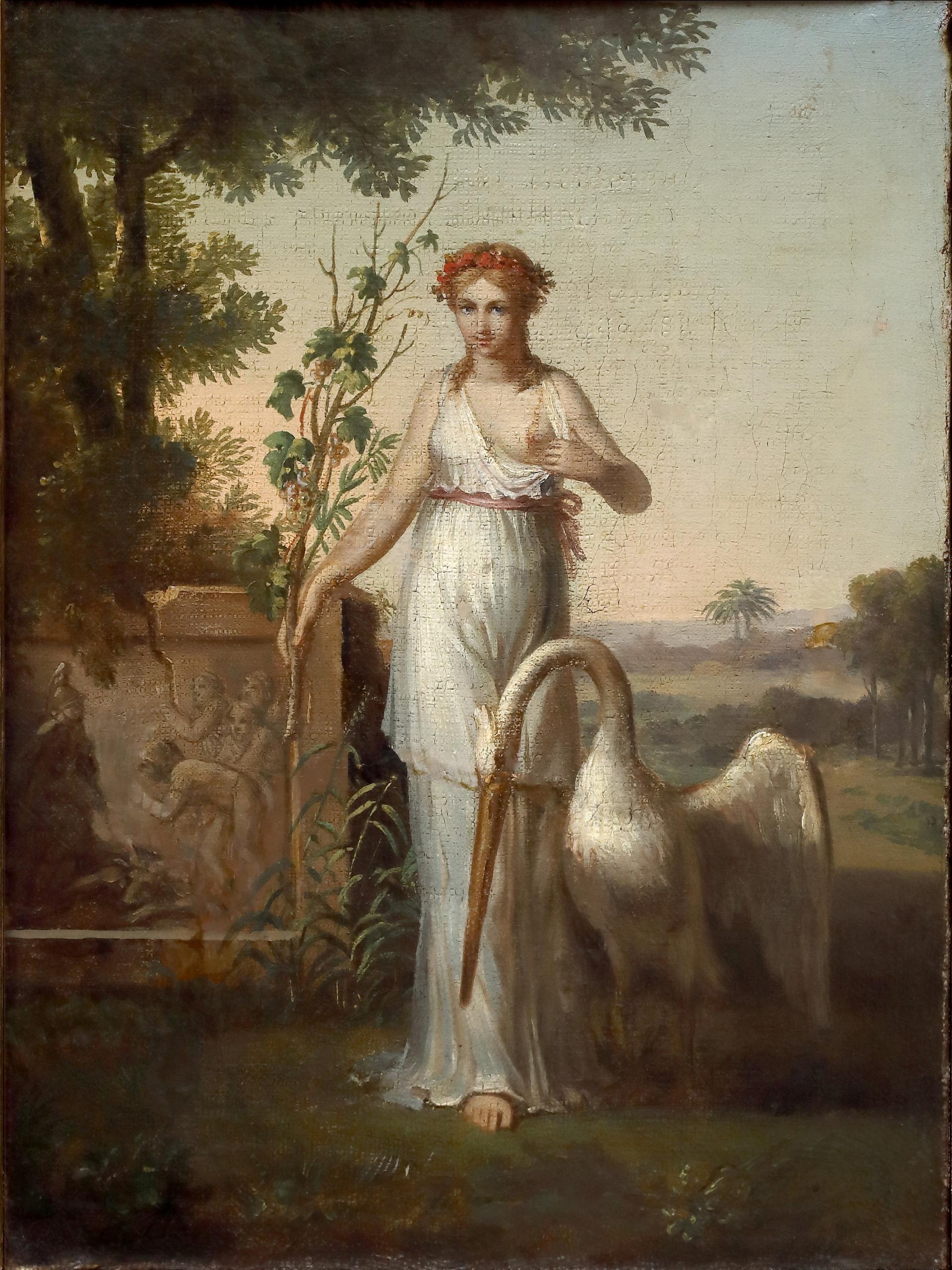 Allegory of Mansuetude (Nymph with a stork) by French School, 19th Century