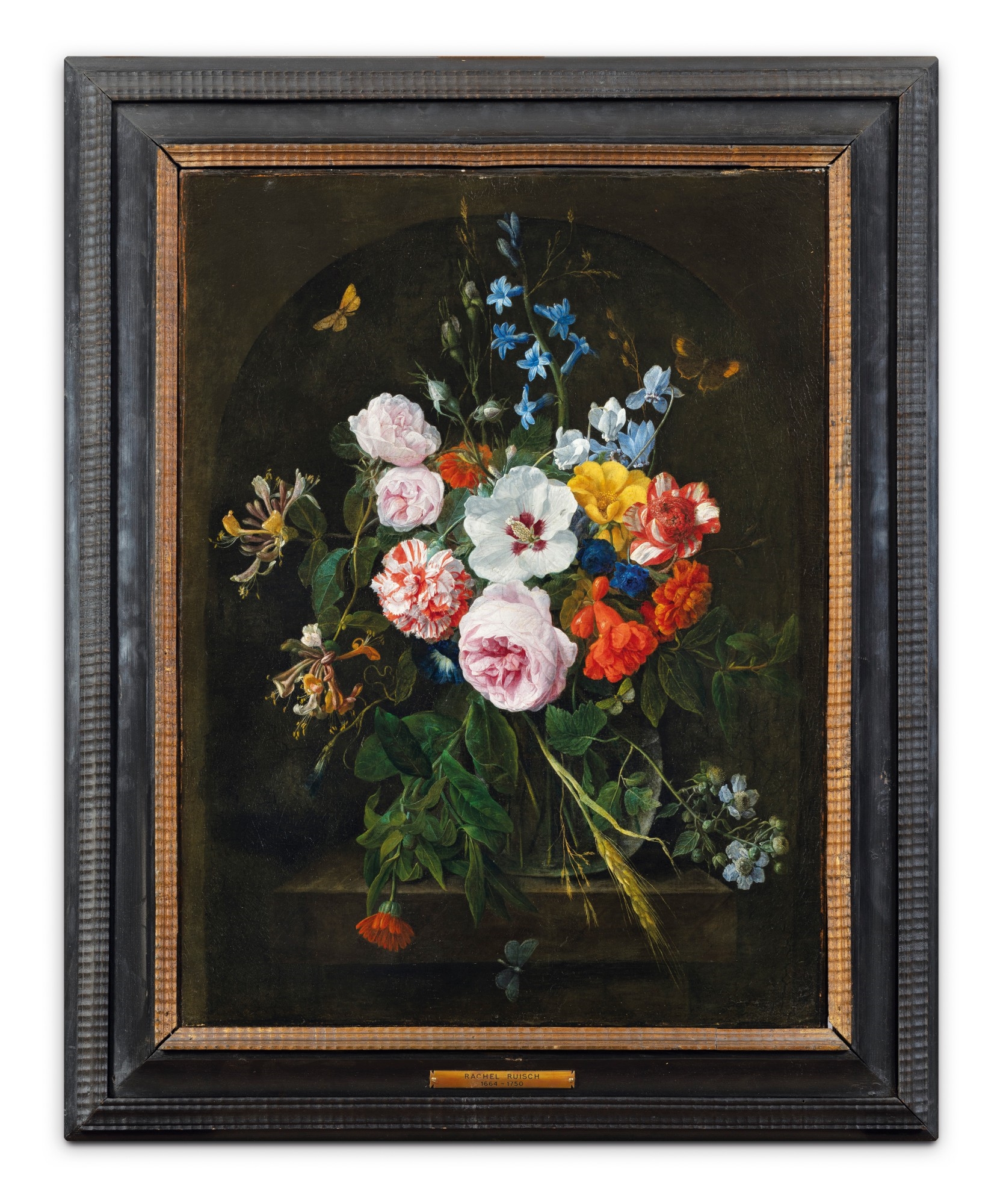 Artwork by Nicolaes van Veerendael, Still lifes with flowers in a crystal vase, Made of both oil on canvas