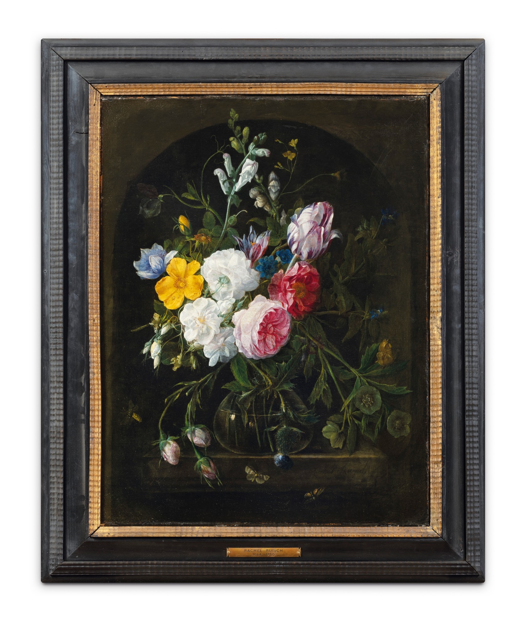 Artwork by Nicolaes van Veerendael, Still lifes with flowers in a crystal vase, Made of both oil on canvas