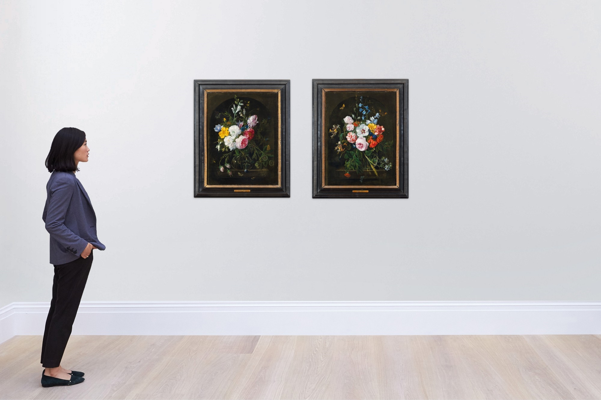 Artwork by Nicolaes van Veerendael, Still lifes with flowers in a crystal vase, Made of both oil on canvas