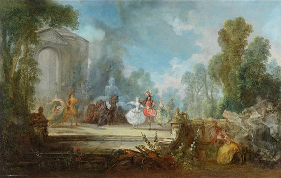 Le Turc Généreux, a scene dance from Indes Galantes by Rameau by Gabriel Jacques de Saint-Aubin