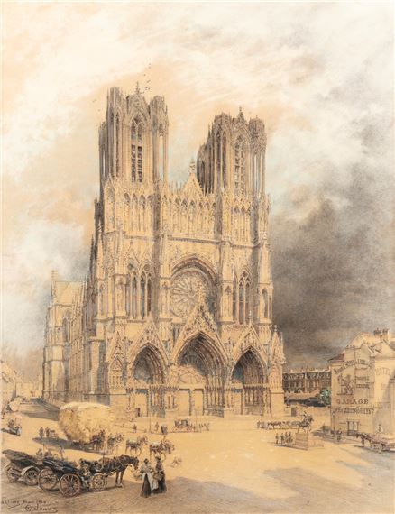 Reims Cathedral by Charles Jouas, 1914