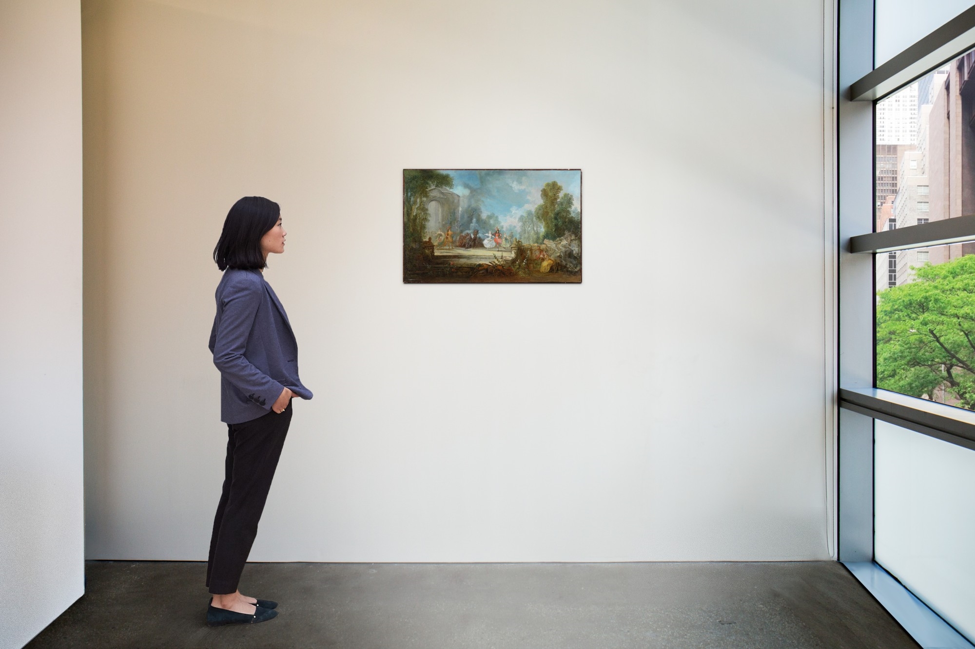 Artwork by Gabriel Jacques de Saint-Aubin, Le Turc Généreux, a scene dance from Indes Galantes by Rameau, Made of Oil on canvas