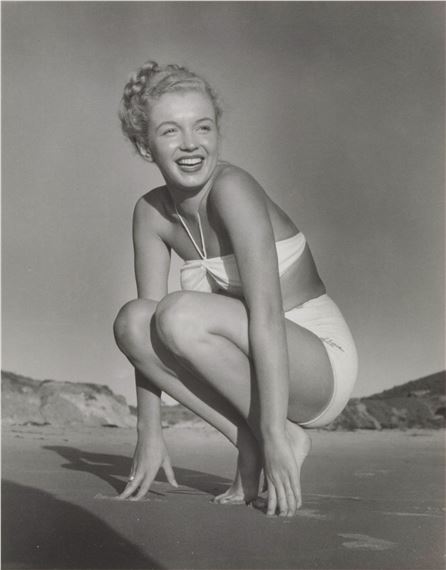 Marilyn Monroe on Torbay Beach by Andre de Dienes, 1949
