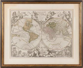 "MAPPE MONDE OU DESCRIPTION DU GLOBE TERRESTRE & AQUATIQUE" - Jan Elwe