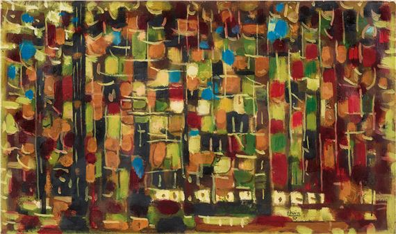 Sous-Bois (Composition 347), 1957 by Roger Bissière, 1957
