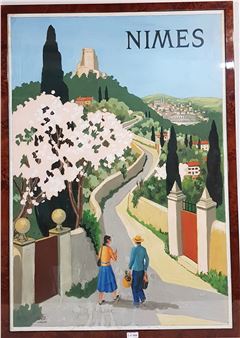 Projet d'affiche publicitaire pour la ville de Nîmes - A. Petit