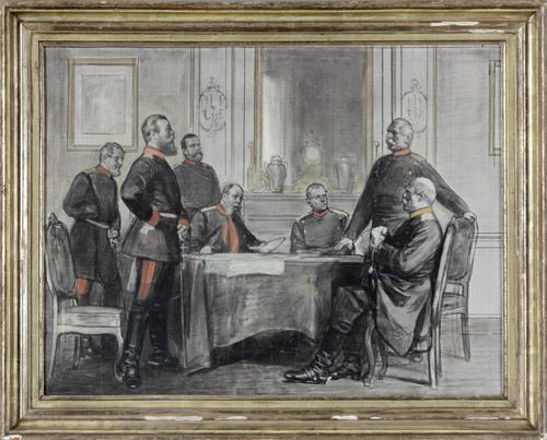 Anton von Werner Kriegsrat in Versailles (1900) MutualArt