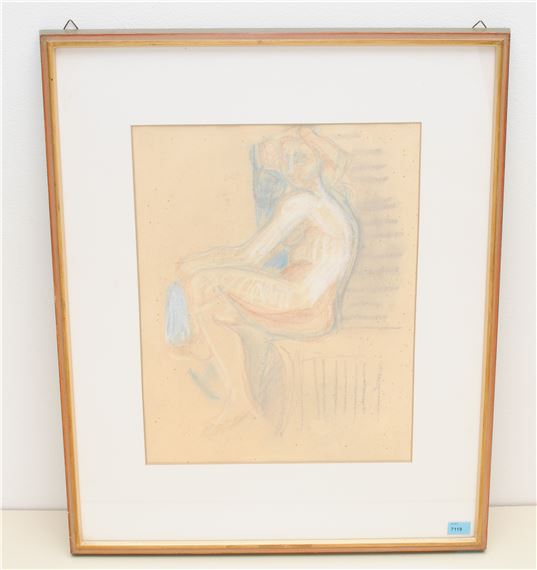 Sitzende Frau by Max Gubler