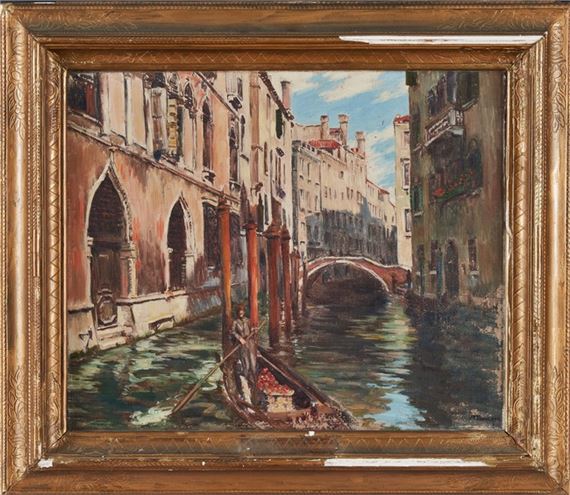 Venise, rio della Fava by Joseph Félix Bouchor