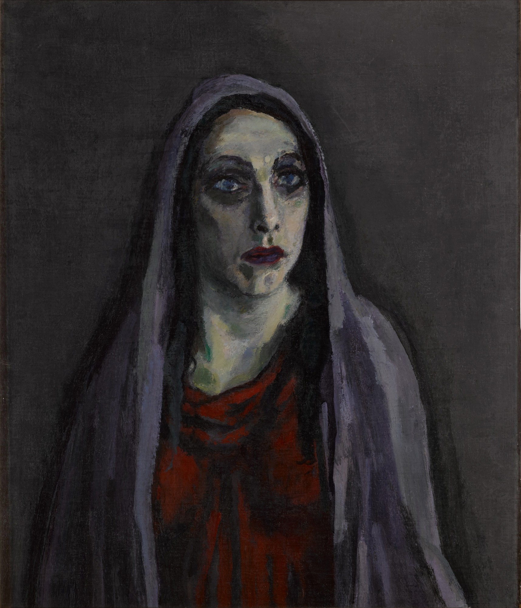Portret van Charlotte Theresia Catharina Köhler (1892-1977) (Portrait of Charlotte Theresia Catharina Köhler (1892-1977)) by Jan Sluijters, Painted in 1941