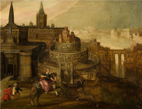 DIANA CAZADORA EN EL TEMPLO DE ÉFESO by Tobias Verhaecht, 1610