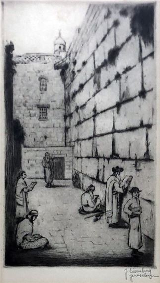 Praying at the Western Wall by Jacob Eisenberg