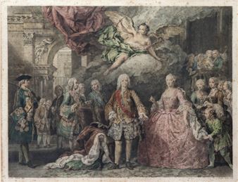 Retrato de Fernando VI y Bárbarara de Braganza con sus hijos - Jacopo Amigoni