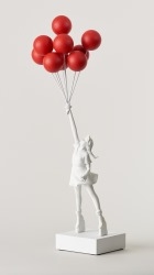 【BANKSY】Flying Balloons Girl Red Version