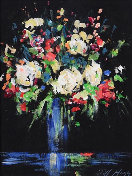 STILL LIFE, VASE OF FLOWERS II by Jill Hogg