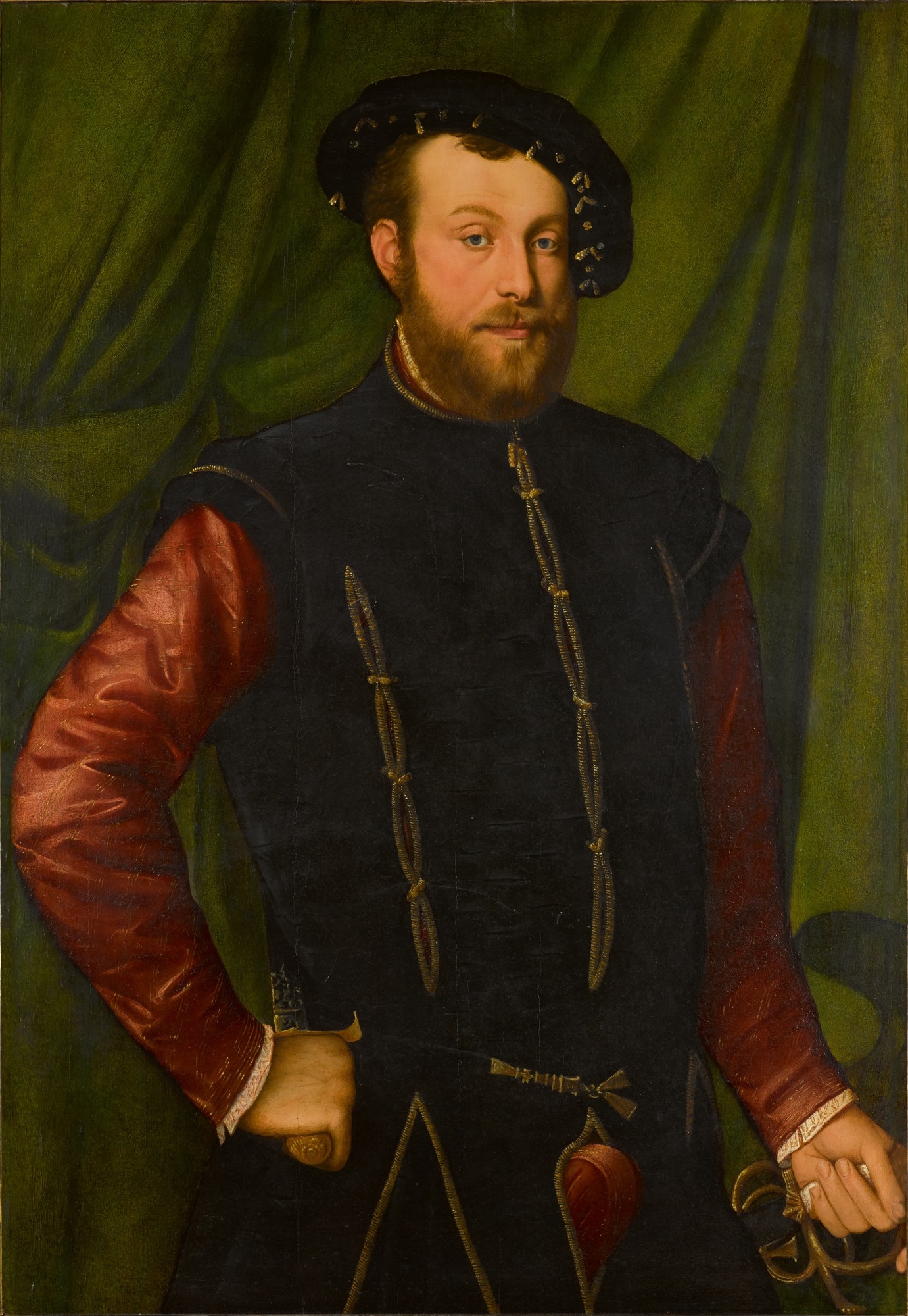 Jan Stephan von Calcar | Portrait of a gentleman, three-quarter length ...