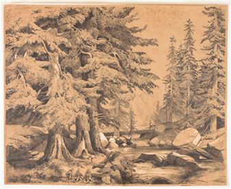 Forest landscape - Mathilde Karoline von Bayern