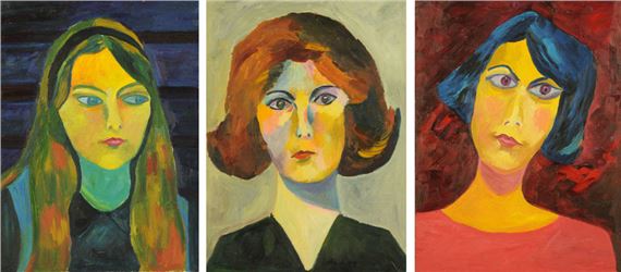 Shoulder length portraits of young women by Audrey Harling