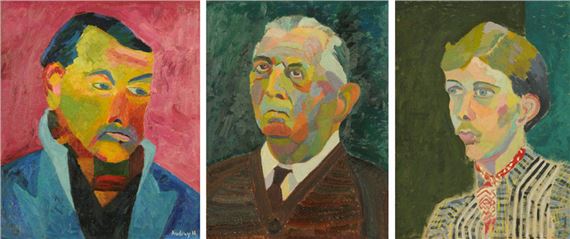 Shoulder length portraits of men by Audrey Harling