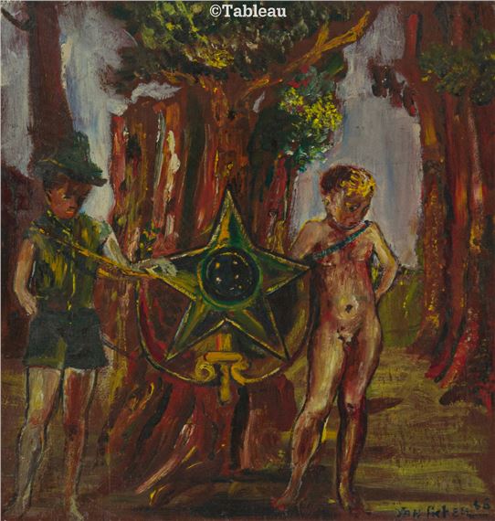 Figuras na floresta by José Antônio van Acker, 1968