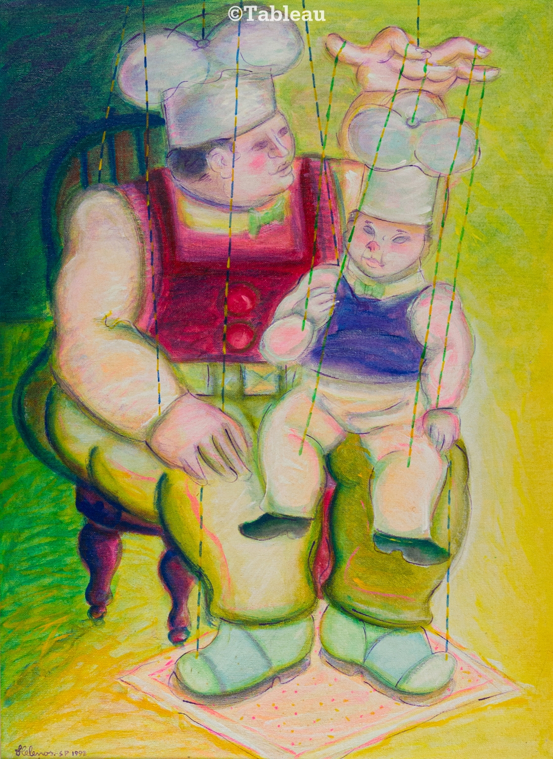 Artwork by Helenos Silva, Ventríloco, Made of oil on canvas